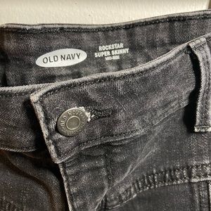 mid rise black skinny jeans